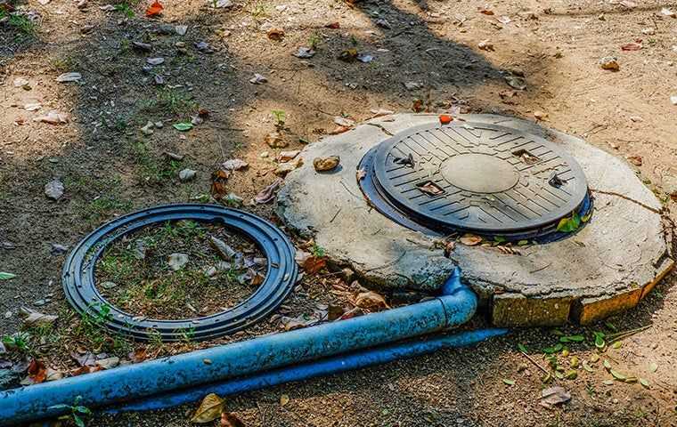 a septic system in the ground